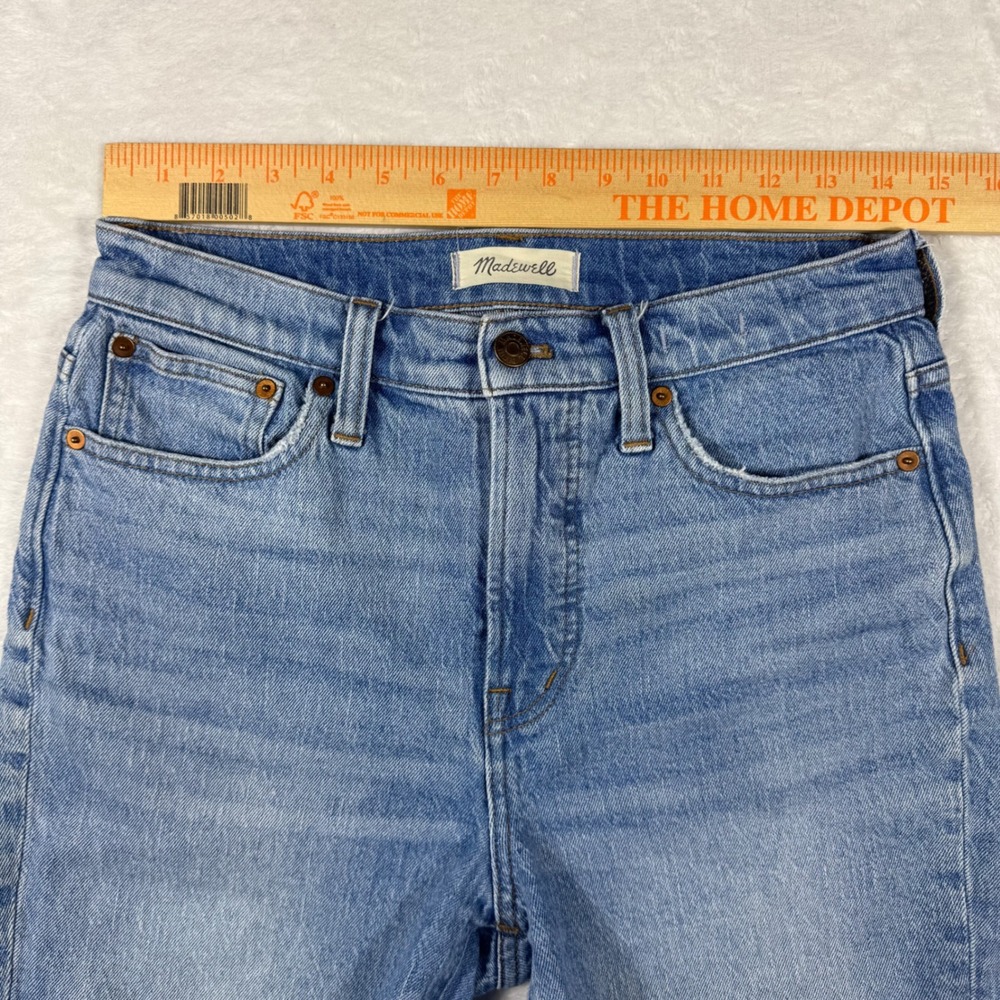 Madewell High Rise Denim Cuffed Shorts Light Wash Blue 26 Womens - Picture 8 of 10